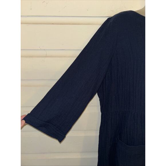 The White Company 100% Organic Cotton 3/4 Sleeve Shift Dress Size 14 - Picture 6 of 9